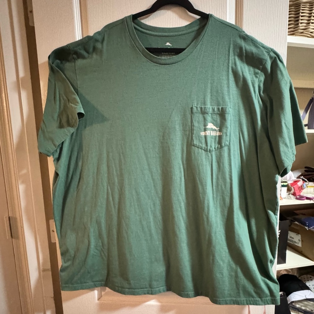 Tommy Bahama Green 'Nice Shot' Dartboard Graphic Cotton Tee men’s 4xlb - EUC